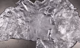 Liquid metal on a surface